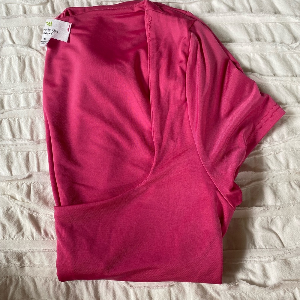 Vibrant Pink Short Sleeve Top